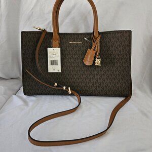 NWT - Michael Kors Scarlett Medium East West Satchel BRN/ACORN Bag